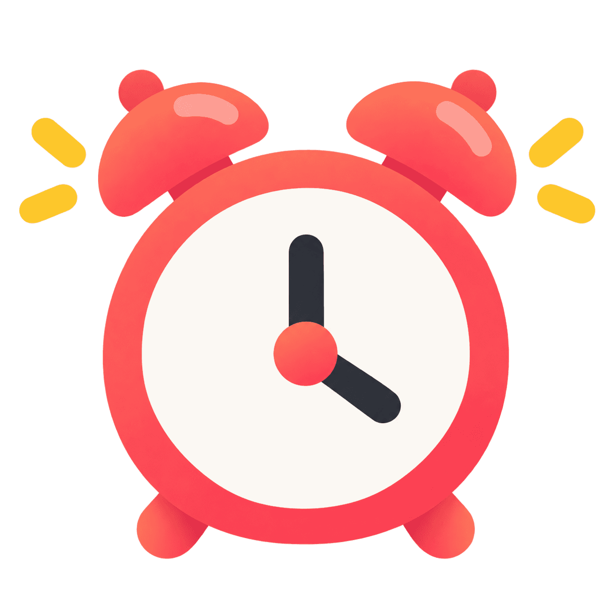 A red alarm clock